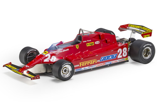 1/18 GP Replicas 1981 Didier Pironi Ferrari 126CX #28 Training USA West GP Formula 1 Car Model