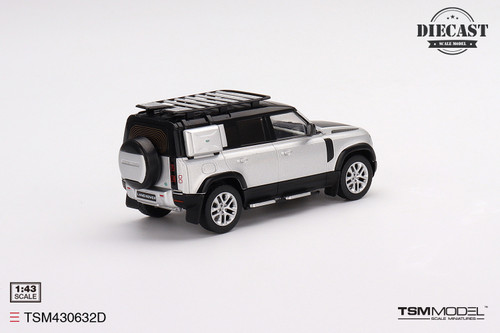 1/43 TSM Land Rover Defender 110 Explorer Pro Indus Silver Car Model