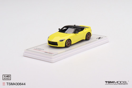 1/43 TSM Nissan Z Proto Spec 2023 Ikazuchi Yellow LHD Car Model