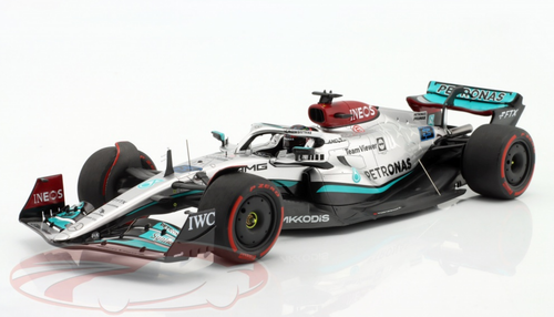 1/18 Spark 2022 Formula 1 Mercedes-AMG Petronas F1 W13 E Performance No.63 Mercedes-AMG Petronas F1 Team 4th Bahrain GP George Russell Car Model