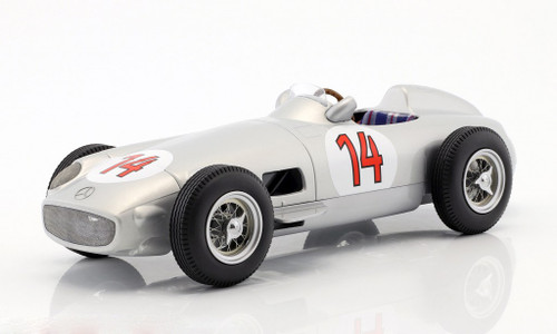 1/18 iScale 1955 Stirling Moss Mercedes-Benz W196 #14 2nd Belgian GP Formula 1 Diecast Car Model