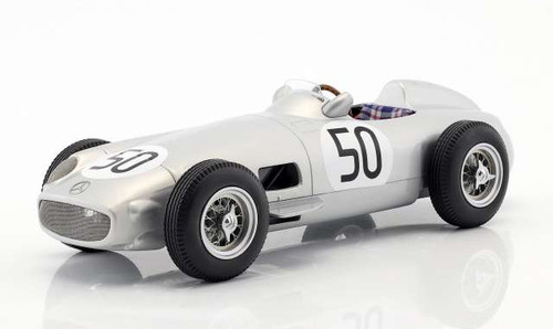 1/18 iScale 1955 Piero Taruffi Mercedes-Benz W196 #50 4th British GP Formula 1 Diecast Car Model