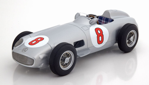 1/18 iScale 1955 Mercedes-Benz W196 #8 Juan-Manuel Fangio World Champion Formula 1 Diecast Car Model