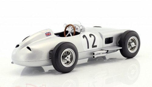 1/18 iScale 1955 Stirling Moss Mercedes-Benz W196 #12 Winner British GP Formula 1 Diecast Car Model