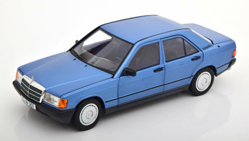 1/18 Dealer Edition 1982-1988 Mercedes-Benz 190E (W201) (Diamond Blue) Diecast Car Model