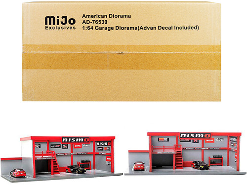1/64 American Diorama "Garage Diorama Advan" Diorama with Decals
