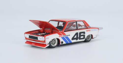 Datsun 510 Pro Street Version 2 #46 "BRE" Red and White (Designed by Jun Imai) "Kaido House" Special 1/64 Diecast Model Car by True Scale Miniatures