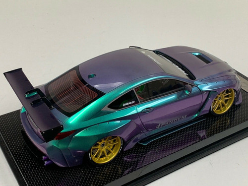 1/18 Dealer Edition Lexus RC F RCF Pandem Liberty Walk (Holographic with Gold Wheels) Resin Car Model Limited 100 Pieces