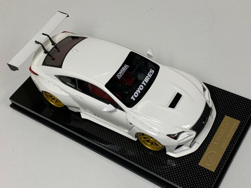 1/18 Dealer Edition Lexus RC F RCF Pandem Liberty Walk (White with Gold Wheels) Resin Car Model Limited 100 Pieces