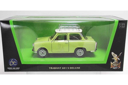 1/24 Road Signature 1964 Trabant 601 S Deluxe with Rack (Green) Diecast Car Model
