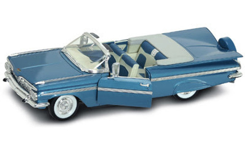 1/18 Road Signature 1959 Chevrolet Chevy Impala Convertible (Blue) Diecast Car Model