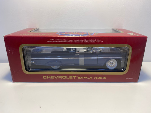 1/18 Road Signature 1959 Chevrolet Chevy Impala Convertible (Blue) Diecast Car Model