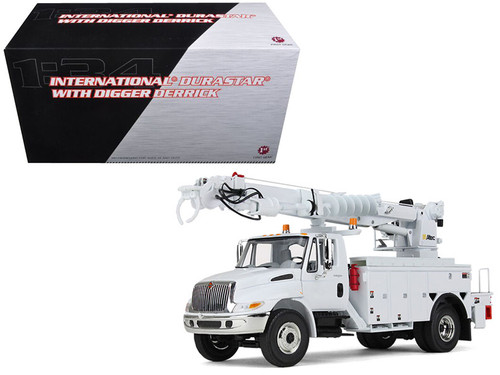 International Durastar Utility Bucket Truck White 1/34 Diecast