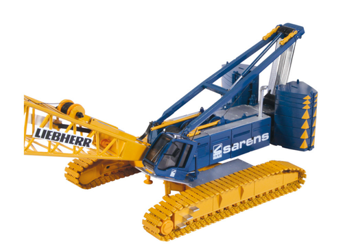 1/50 NZG Liebherr LR1300 crawler crane with Derrick "Sarens" Crawler Crane with Lattice Boom & Derrick Diecast Car Model