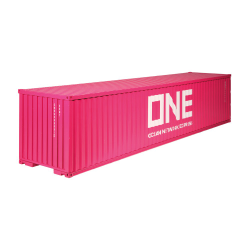 1/18 NZG Trailer EU & 40 Ft Container "ONE" Magenta Diecast Model