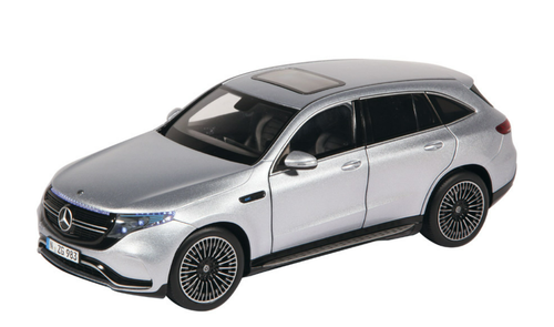1/18 NZG Mercedes-Benz Mercedes MB EQC (Silver) with Lights Diecast Car Model