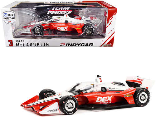 Dallara IndyCar #3 Scott McLaughlin "DEX Imaging" Team Penske (Road Course Configuration) "NTT IndyCar Series" (2021) 1/18 Diecast Model Car by Greenlight