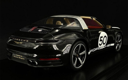 1/18 Dealer Edition Porsche 911 (992) Targa 4S #50 Heritage Edition (Black) Resin Car Model Limited 100 Pieces