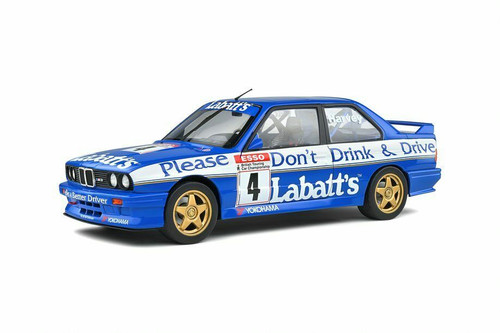 1/18 Solido 1991 BMW M3 (E30) #4 BTCC BMW Team Labatt's Tim Harvey Diecast Car Model