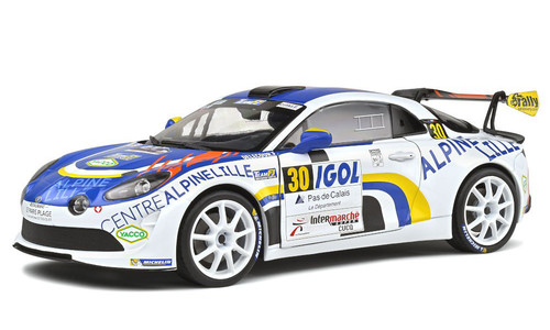 1/18 Solido 2020 Renault Alpine A110 Rally RGT #30 Rallye du Touquet Francois Delecour, Jean-Rodolphe Guigonnet Diecast Car Model