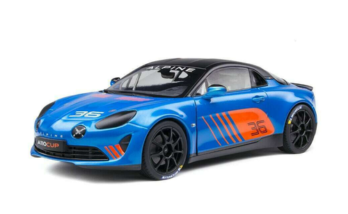 1/18 Solido 2019 Renault Alpine A110 Cup #36 Launch Livery Diecast Car Model