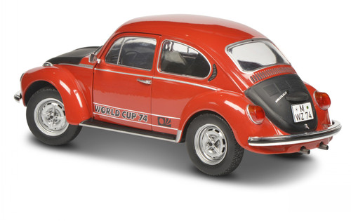 1/18 Solido 1974 Volkswagen VW Beetle 1303 World Cup Edition (Red with Black Hood) Diecast Car Model