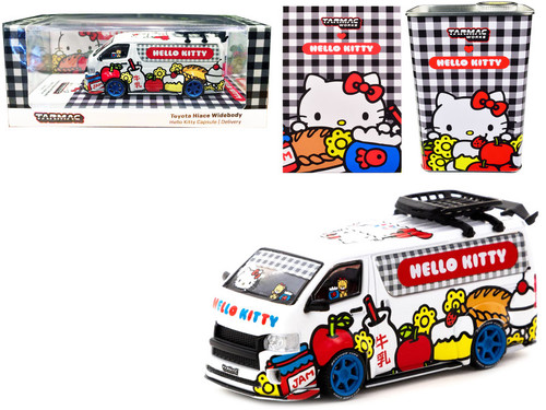 Tarmac Works Hello Kitty Dodge Van ミニカー Tarmac Works 1/64 Dodge Van Hello Kitty Food Truck - GLOBAL64