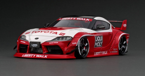 1/18 Ignition Model LB-WORKS TOYOTA SUPRA (A90) (White & Red) Resin Car Model