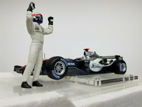 1/18 Hot Wheels Mattel 2003 Kimi Raikkonen #9 Mclaren Mercedes MP4-17 Formula 1 Car Model with Figure Limited Jersey Style Box