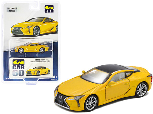 Lexus LC500 Yellow Metallic with Black Top and White Interior 