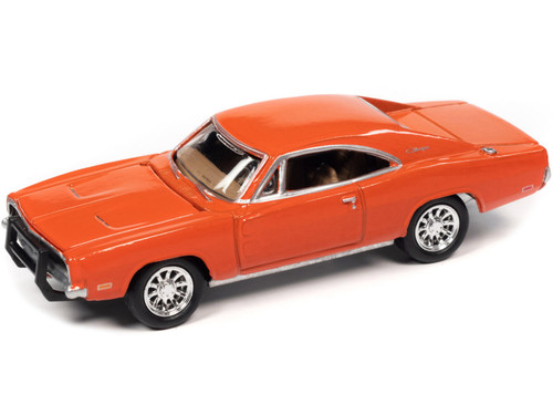 1/64 Johnny Lightning 1969 Dodge Charger R/T (Orange) "Country Charger" Diecast Car Model
