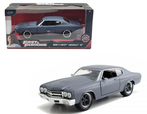 1/24 Jada Dom's Chevrolet Chevelle SS Fast and Furious (Matte Grey) Diecast Car Model