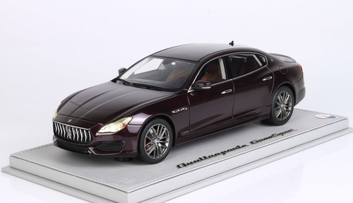 1/18 BBR 2017 Maserati Quattroporte GranSport (Rosso Folgore Dark Red) Resin Car Model Limited 20 Pieces