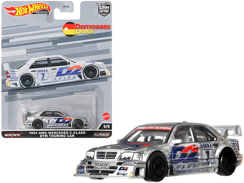 1994 Mercedes-AMG C-Class #7 Silver DTM Touring Car "Deutschland Design" Series Diecast Model Car by Hot Wheels