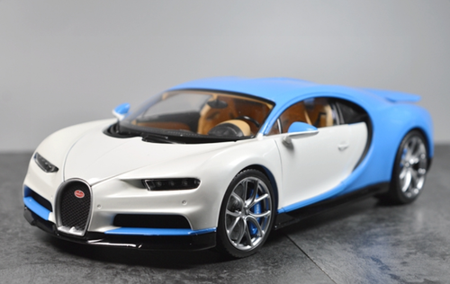1/18 GTAUTOS GTA Bugatti Chiron (White/Blue) Diecast Car Model