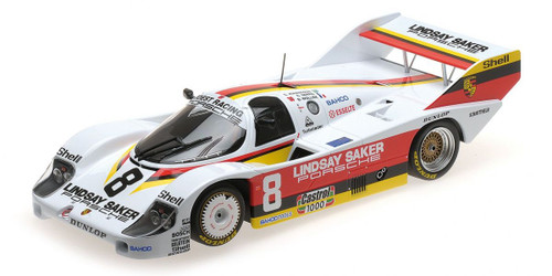 1/18 Minichamps Porsche 956K #8 1000km Kyalami Joest Racing, Lindsay Saker Motors Wollek, Serra, Johansson Diecast Car Model