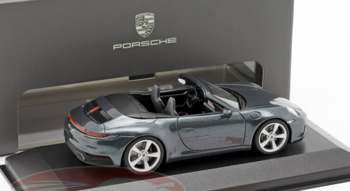 1/43 Dealer Edition Porsche 911 (992) Carrera 2 Cabriolet (Biscay Blue) Diecast Car Model