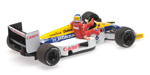 1/43 Minichamps 1986 Rosberg riding on Piquet Williams FW11 #6 German GP F1 Diecast Car Model