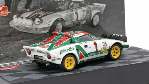 1/43 Altaya 1977 Lancia Stratos HF #1 Winner Rallye Monte Carlo Lancia Alitalia Sandro Munari, Silvio Maiga Diecast Car Model