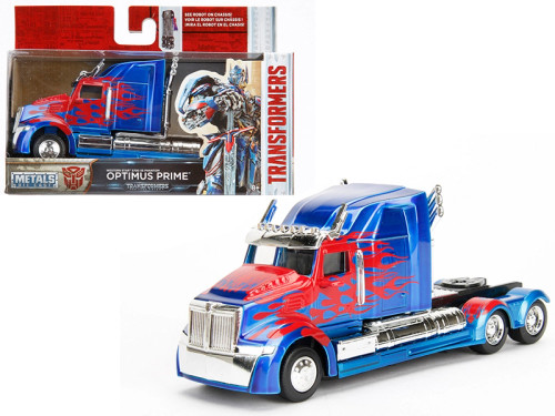 Western Star 5700 XE Phantom Truck Tractor Optimus Prime "Transformers: The Last Knight" (2017) Movie "Hollywood Rides" Series 1/32 Diecast Model Car by Jada