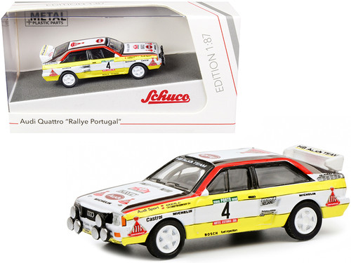 Audi Quattro #4 Rally Portugal 1/87 (HO) Diecast Model Car by Schuco