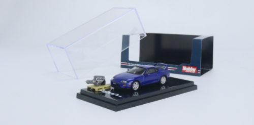  1/64 HOBBY JAPAN Toyota SUPRA RZ (A80) with Engine Display Model blue