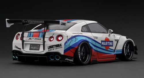 1/18 Ignition Model LB-WORKS Nissan GT-R R35 type 2 White/Blue/Red