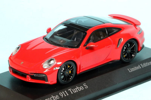 1/43 Minichamps Porsche 911 (992) Turbo S (Guards Red) Car Model Limited 200 Pieces