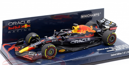 1/43 Minichamps 2022 Formula 1 Max Verstappen Red Bull RB18 #1 Winner Miami GP Car Model