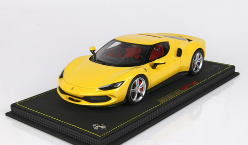 1/18 BBR Ferrari 296 GTB (Modena Yellow) Resin Car Model Limited 99 Pieces