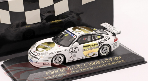 1/43 Minichamps 2005 Porsche 911 GT3 Cup #27 Porsche Carrera Cup Mark Warnecke Car Model