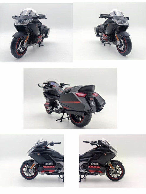 1/12 LCD Honda GL1800 Gold Wing (Black) Diecast Car Model