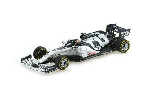 1/43 Minichamps 2020 Yuki Tsunoda Alpha Tauri AT01 #38 Test Abu Dhabi Formula 1 Car Model