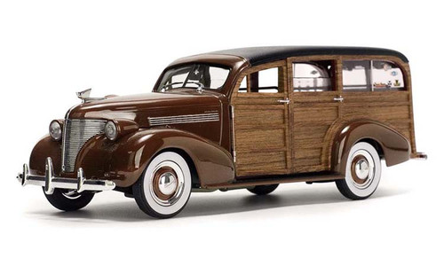 1/18 Sunstar 1939 Chevrolet Woody Surf Wagon (Woodash Brown) Diecast Car Model